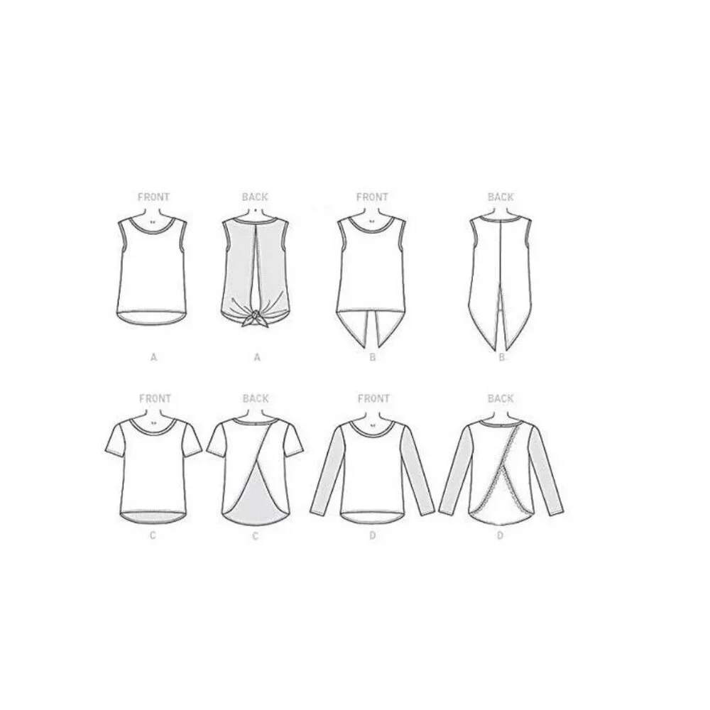 Butterick‎ Sewing Pattern 6216 Top Shirt Tunic Misses Size LG-XXL